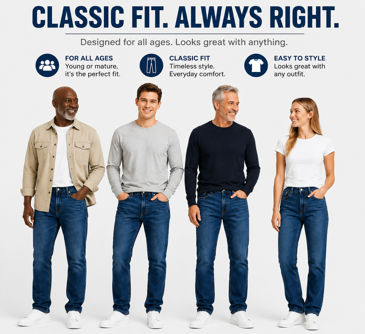 Flex-Stretch-Jeans mit Slim-Straight-Passform