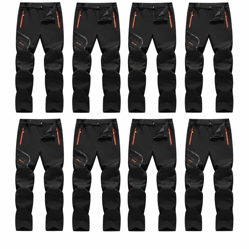 Thermische Fleece-Hose – wasserdichtes Softshell, knöchellang, wärmereflektierend, Reißverschlusstaschen