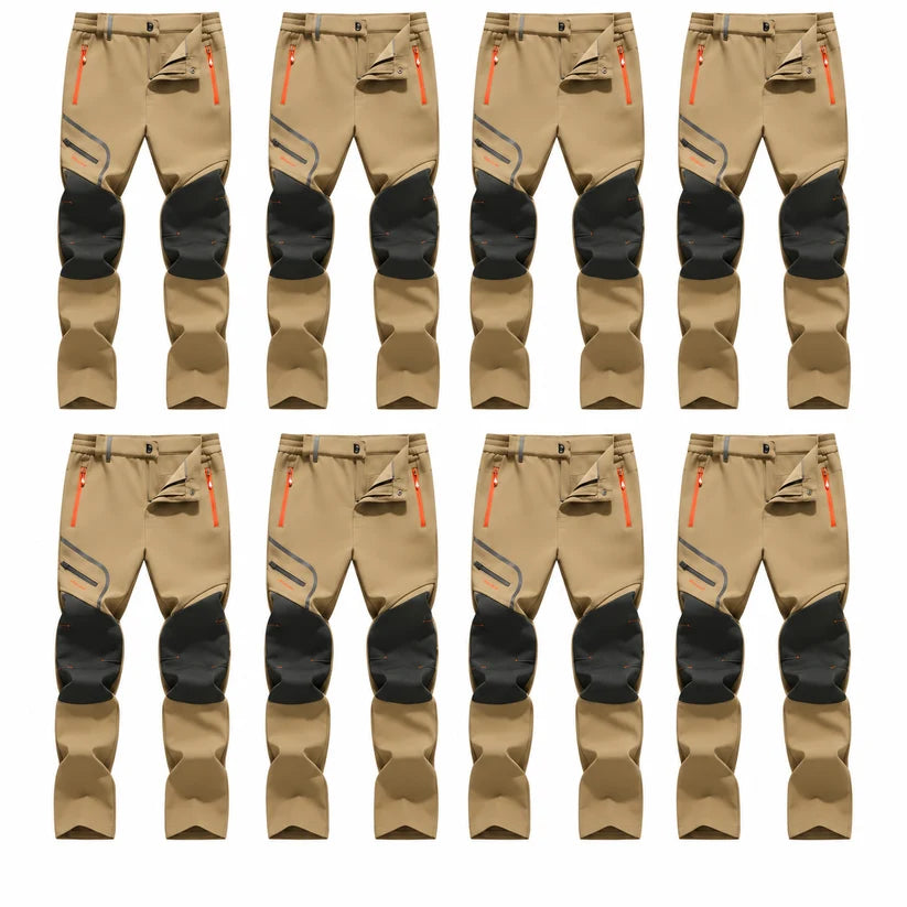 Thermische Fleece-Hose – wasserdichtes Softshell, knöchellang, wärmereflektierend, Reißverschlusstaschen