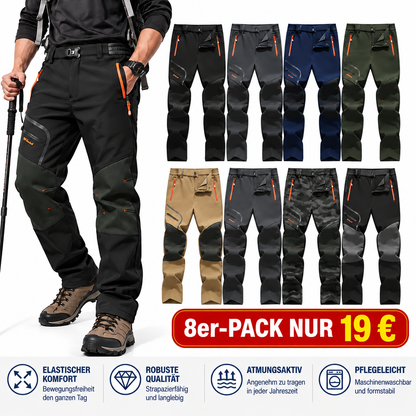 Thermische Fleece-Hose – wasserdichtes Softshell, knöchellang, wärmereflektierend, Reißverschlusstaschen