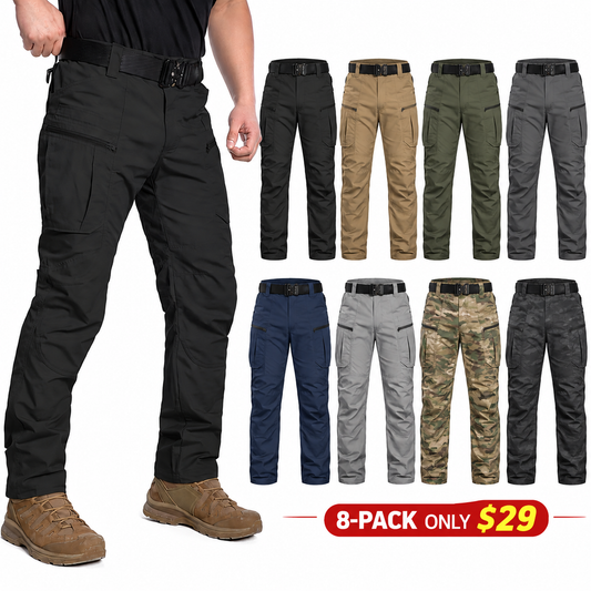 Ripstop wasserabweisende taktische Cargohose, leicht, atmungsaktiv, EDC, Outdoor, Wandern, Arbeitshose, 8 Taschen