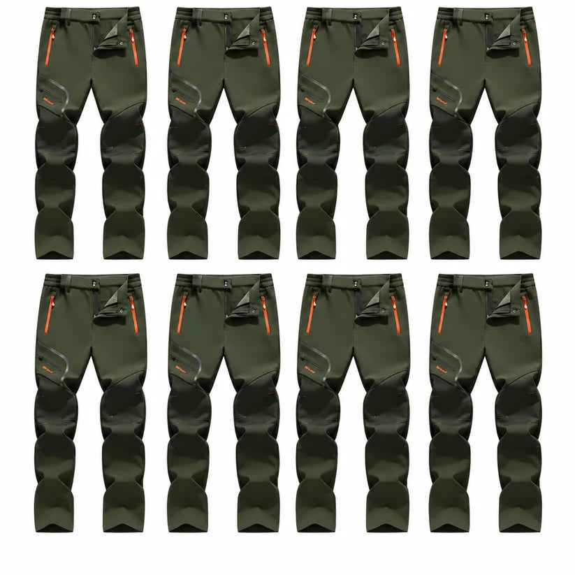 Thermische Fleece-Hose – wasserdichtes Softshell, knöchellang, wärmereflektierend, Reißverschlusstaschen