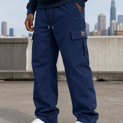 Herren-Cargohose, einfarbige, lässige Cargohose im Loose-Fit.